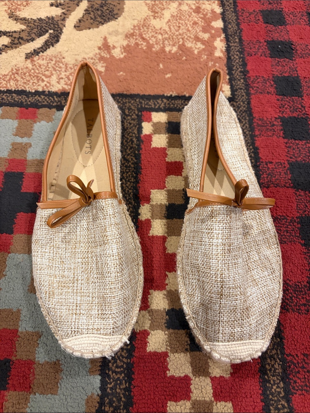 Women’s Talbots espadrille woven flats.